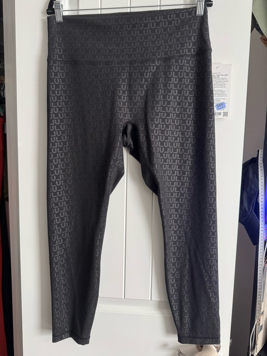 lululemon athletica Pants - Lululemon WUNDER TRAIN NO LINE Black Logo-Print Leggings SZ 14 NWT 25” inseam